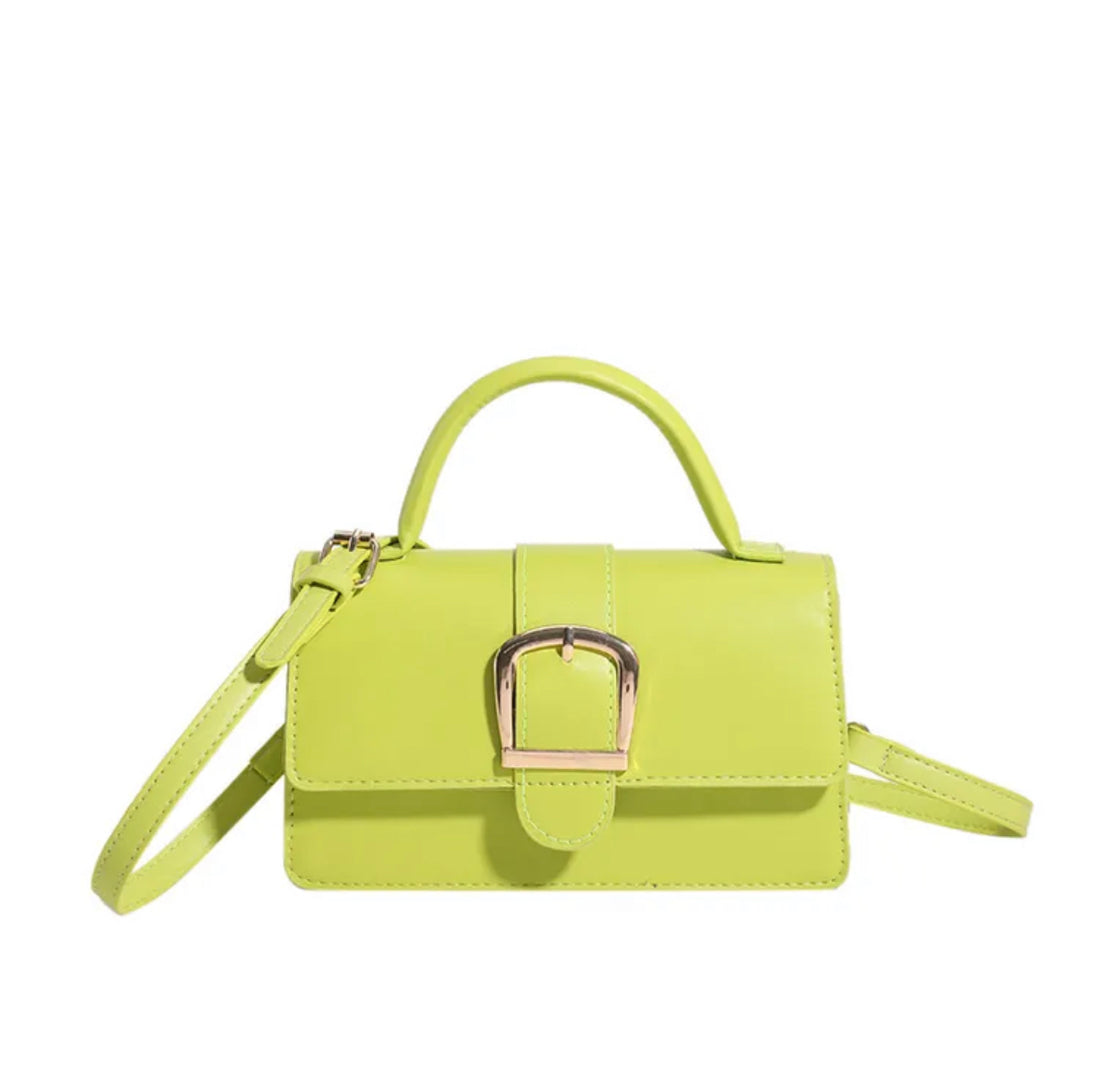 Kelly Buckled Lime Green Bag