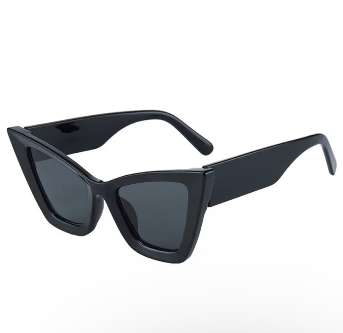 Roxy Black Tortoise Retro Slim Cat Eye Sunglasses