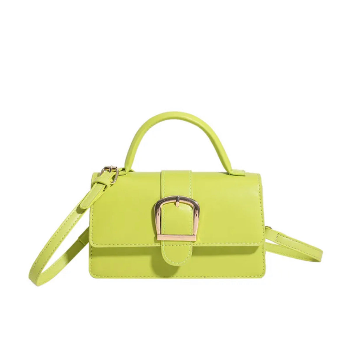 Kelly Buckled Lime Green Bag